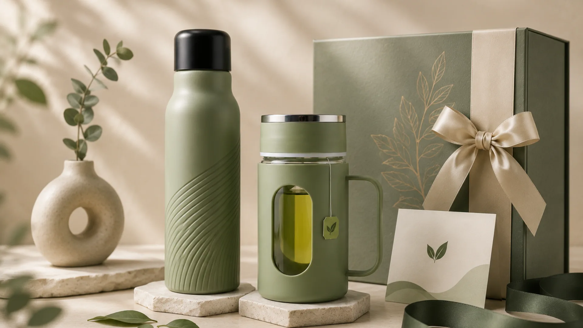 Set Souvenir Tumbler Sage Green Edition