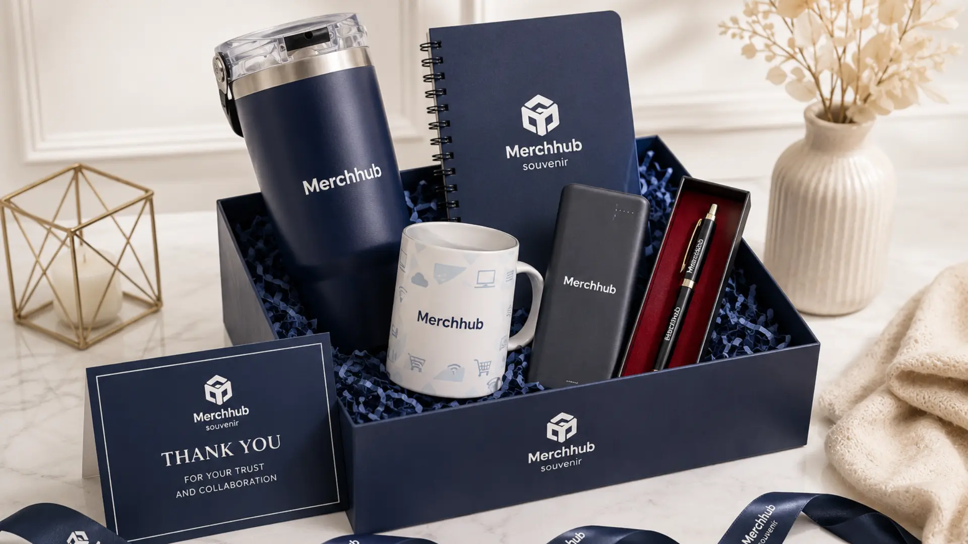Tumbler Navy Custom Logo
